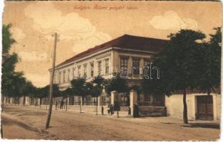 1917 Galgóc, Frasták, Hlohovec; Állami polgári iskola. Brody Simon kiadása / school (EM)