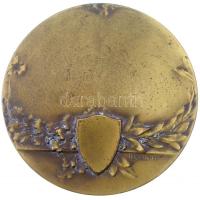 1932. "M.T.E. 'Fecskék' Hölgy sí díja" Br díjérem eredeti tokban (50mm) T:2