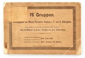1899 76 Gruppen - Männer-Turnverein Augsburg, tornaalakzatokat tartalmazó kiadvány, sérült