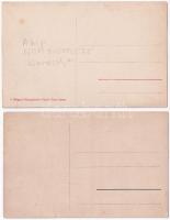 Bleriot repülőgépe és Budapest fölött / Blériot Aeroplane and above Budapest - 2 db régi képeslap / ...