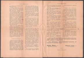 1941 1941. évi Országos Törvénytár XV. törvénycikk, benne a zsidókra vonatkozó törvények, szakadássa...