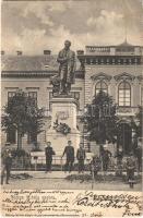1904 Rimaszombat, Rimavská Sobota; Tompa Mihály szobra, M. kir. Törvényszék. Rábely Miklós kiadása / statue, court (EB)
