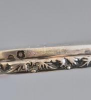 Ezüst (Ag) Bonbonniere. Gazdagon csiszolt kristály, ezüst tetővel, hibátlan, korának megfelelő karco...