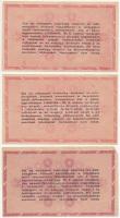 1946. 1.000.000AP (3db), mindegyik számozott, vízjeles papírú, egy kivétellel fordított címeres T:II...