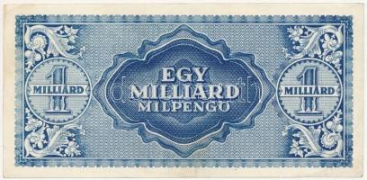 1946. 1.000.000.000MP nyomdai papírránccal T:I-,II hajtatlan, nagyobb saroktörés és sarokkopások Ada...