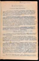 Karasszon Dénes (1925-2014) állatorvos, egyetemi tanár, az MTA doktora gépelt jegyzetei, a lapok hátoldalán kézzel írt feljegyzésekkel, kissé viseltes félvászon-kötésben, 107 p. (gépelt oldalak)