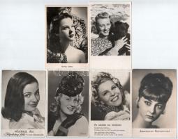 13 db főleg RÉGI színésznő motívum képeslap / 13 mostly pre-1945 motive postcards: actresses