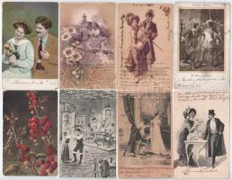 54 db RÉGI hosszúcímzéses motívum képeslap vegyes minőségben / 54 pre-1905 motive postcards in mixed quality