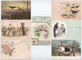 54 db RÉGI hosszúcímzéses motívum képeslap vegyes minőségben / 54 pre-1905 motive postcards in mixed...