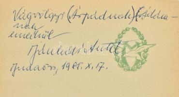 Bánhidi Antal: Pilóta lettem. Harc a levegőért. Bp.,(1940),Műegyetemi Sportrepülő Egyesület, (Révai-...