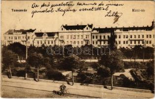 1915 Temesvár, Timisoara; Küttl tér. Vasúti levelezőlapárusítás 5939. / square