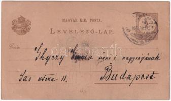 1898 Kassa, Kosice; B.U.É.K. Kézzel rajzolt újévi üdvözlőlap / hand-drawn art postcard with New Year...