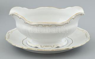 Zsolnay tollazott 25 részes étkészlet. Barokk mintás fehér étkészlet, kézi festésű tollazott aranyoz...