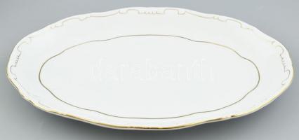 Zsolnay tollazott 25 részes étkészlet. Barokk mintás fehér étkészlet, kézi festésű tollazott aranyoz...