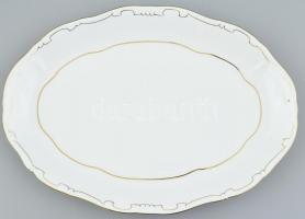 Zsolnay tollazott 25 részes étkészlet. Barokk mintás fehér étkészlet, kézi festésű tollazott aranyoz...