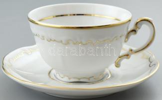 Zsolnay tollazott 6 személyes mokkás készlet. Barokk mintás fehér étkészlet, kézi festésű tollazott ...