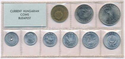 1973. 2f-10Ft (9xklf) érmés forgalmi sor fóliatokban T:1 patina Adamo FO6