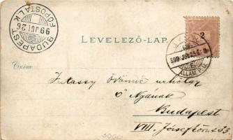 1899 (Vorläufer!) Győr, Újváros, zsinagóga, Királyi tábla, Püspökvár, Rábahíd, Kármelita zárda. Polg...