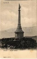 1903 Brassó, Kronstadt, Brasov; Árpád szobor / monument