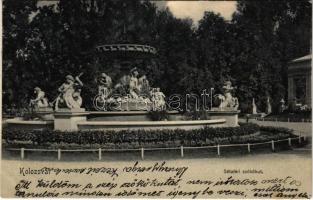 1907 Kolozsvár, Cluj; Sétatéri szökőkút / park fountain