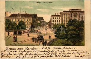 1899 (Vorläufer) Wroclaw, Breslau; Tauentzienplatz / square. Ottmar Zieher litho (EK)