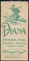 Hartwig & Vogel Diana Schokolade, Kakao, Kanditen, Desserte számolócédula