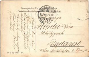 1907 A Slavonia kivándorló hajó a kikötőben / Slavonia vapore della societa Cunard / Cunard Line SS ...