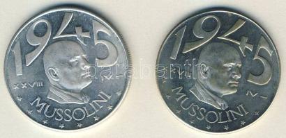 Olaszország 1945. 20L "Mussolini" fantáziaveret (2x) klf variáns T:2