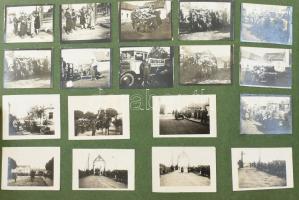 1935-1938 Díszes borítójú bőr fotóalbum, "Emlékek 1935. nov. 25." felirattal, benne nagyré...