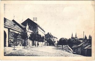 1938 Ipolyság, Sahy; Masarykovo námestie / Masaryk tér, üzletek. Ignác Polgár kiadása / square, shops (EK)