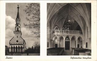 Losonc, Lucenec; Református templom, belső. Salamon Károly kiadása / Calvinist church, interior (EB)