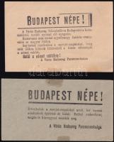 1945 Budapest Népe! - a Vörös Hadsereg 2 db röplapja