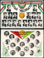 1954, 1960 A magyar labdarúgó válogatott két képeslap méretű kép a keretről