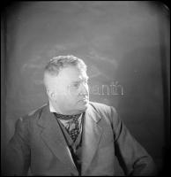 1938 Szabó Dezső (1879-1945) író, Truskovszky Dezső 9 db felvétele, fotónegatív, 6×6 cm