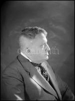 1938 Szabó Dezső (1879-1945) író, Truskovszky Dezső 9 db felvétele, fotónegatív, 6×6 cm