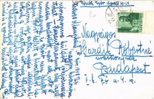 1943 Győr, Karmelita templom, befagyott Rába télen. photo (EK)