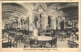 1911 Pozsony, Pressburg, Bratislava; Savoy kávéház, belső. Tulajdonos Prüger Gyula. Anitta Wien / café, interior (fl)