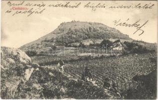 1910 Csobánc, várrom, szőlő. Lőwy B. kiadása (EK)