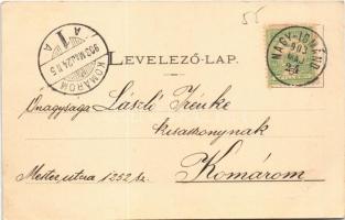 1903 Nagyigmánd, Nagy-Igmánd; Református templom tér. Berecz VIktor kiadása (fl)