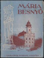 1939 Máriabesnyő kegyhely, ismertető füzet zarándokok számára, Bp., Kapucinus Rendház, 16 p., kissé sérült tűzött papírkötésben