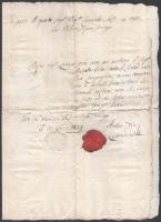 1809 Anton Tenig parancsnok levele, viaszpecséttel