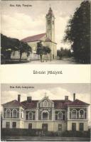 1940 Mihályi, Római katolikus templom és leányiskola. Bálint Gyula kiadása