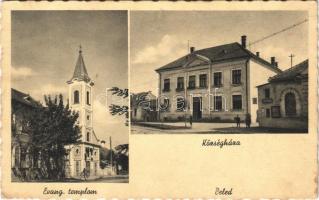 1940 Beled, Evangélikus templom, Községháza (ragasztónyom / glue mark)