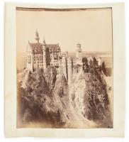cca 1890 Neuschwanstein nagy méretű fotó kartonon 34x29 cm