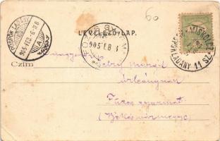 1905 Hajdúszoboszló, Hajdú-Szoboszló; Polgári fiúiskola, Református templom. Kiadja Weber Ede + &quo...