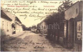 1906 Nagykőrös, Szolnok utca, üzlet. W.L. 278. (vágott / cut)