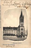 1905 Keszthely, Római katolikus templom. Sujánszky József kiadása (EK)