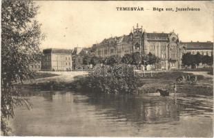 1909 Temesvár, Timisoara; Béga sor, Józsefváros / riverside, Iosefin (r)