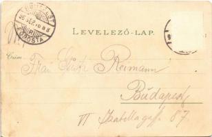 1896 (Vorläufer) Arad, Szabadság tér, színház épület délről nézve, József Kormányzóság palotája / sq...