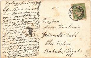 1910 Szilágynagyfalu, Nusfalau; Berettyó part, Br. Bánffy Albert kastélya és malom / Barcau (Bereteu...